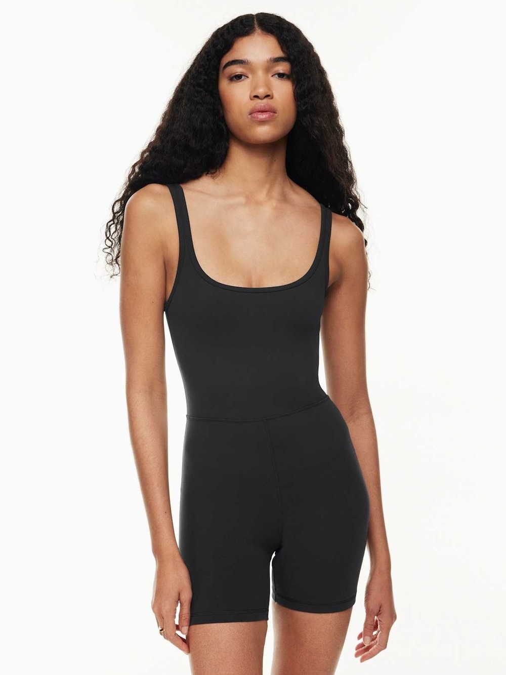 Babaton Black Scoop-Neck Bodysuit Romper Size S